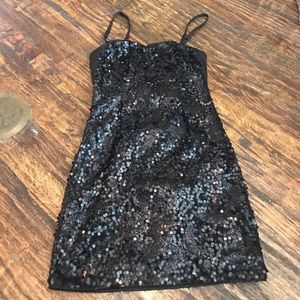 H&M Black Sequin Dress